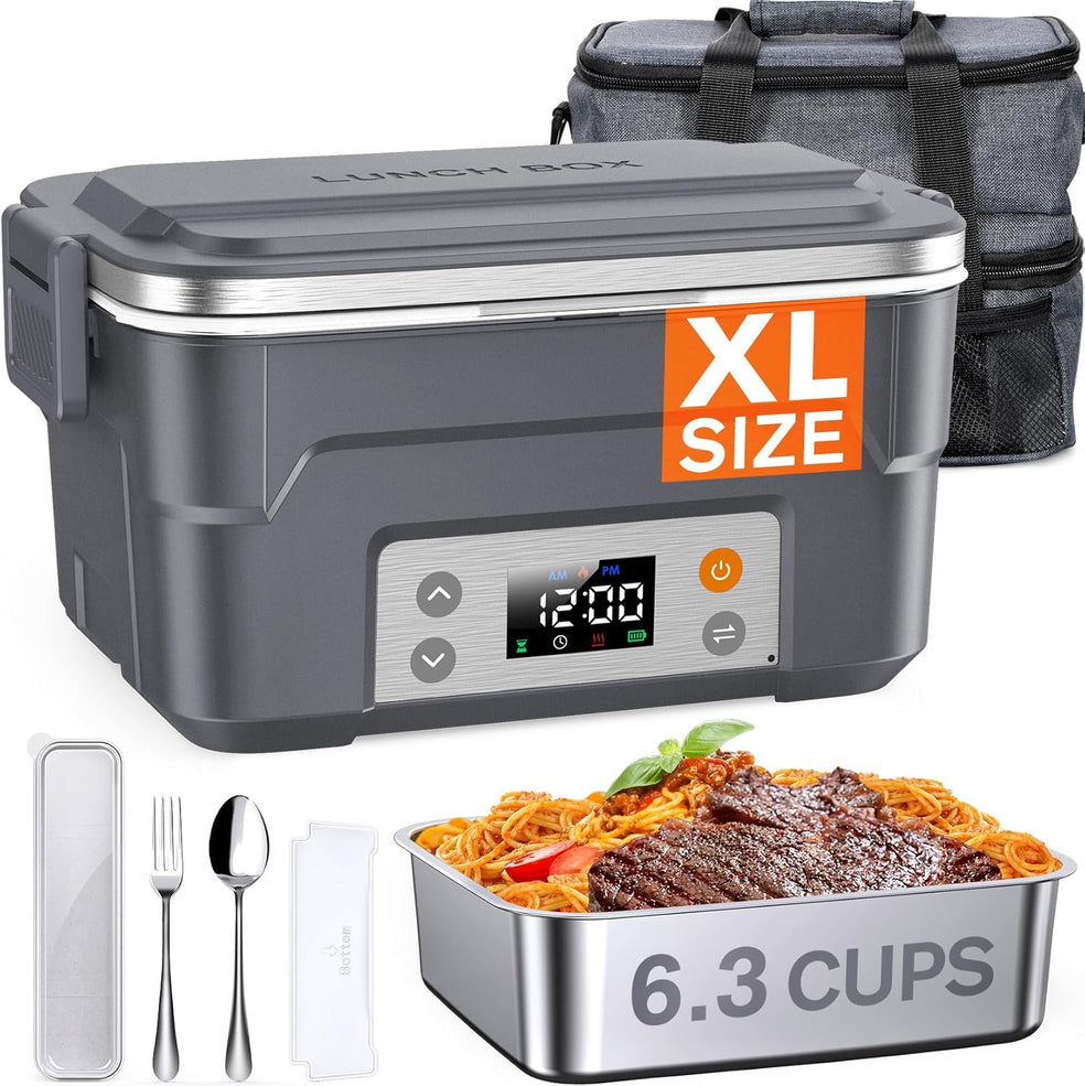XL 6.3-Cup Cordless Electric Lunch Box for Adults