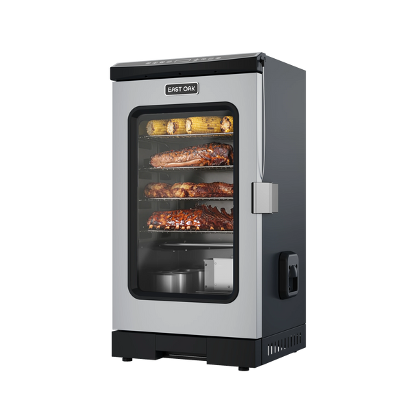 30-Inch Electric Smoker with Glass Door（Silver Version）