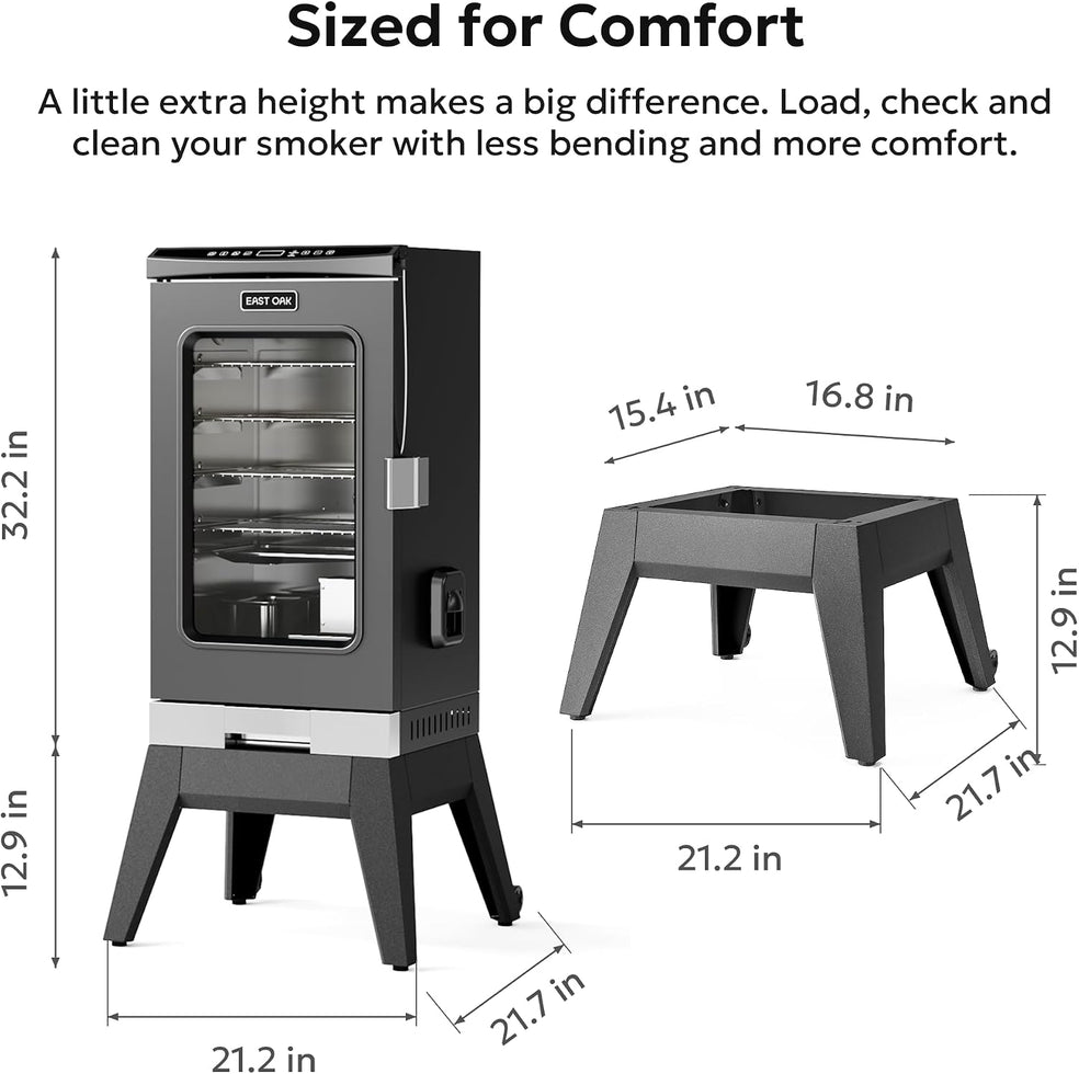 East Oak 30-Inch Electric Smoker Stand