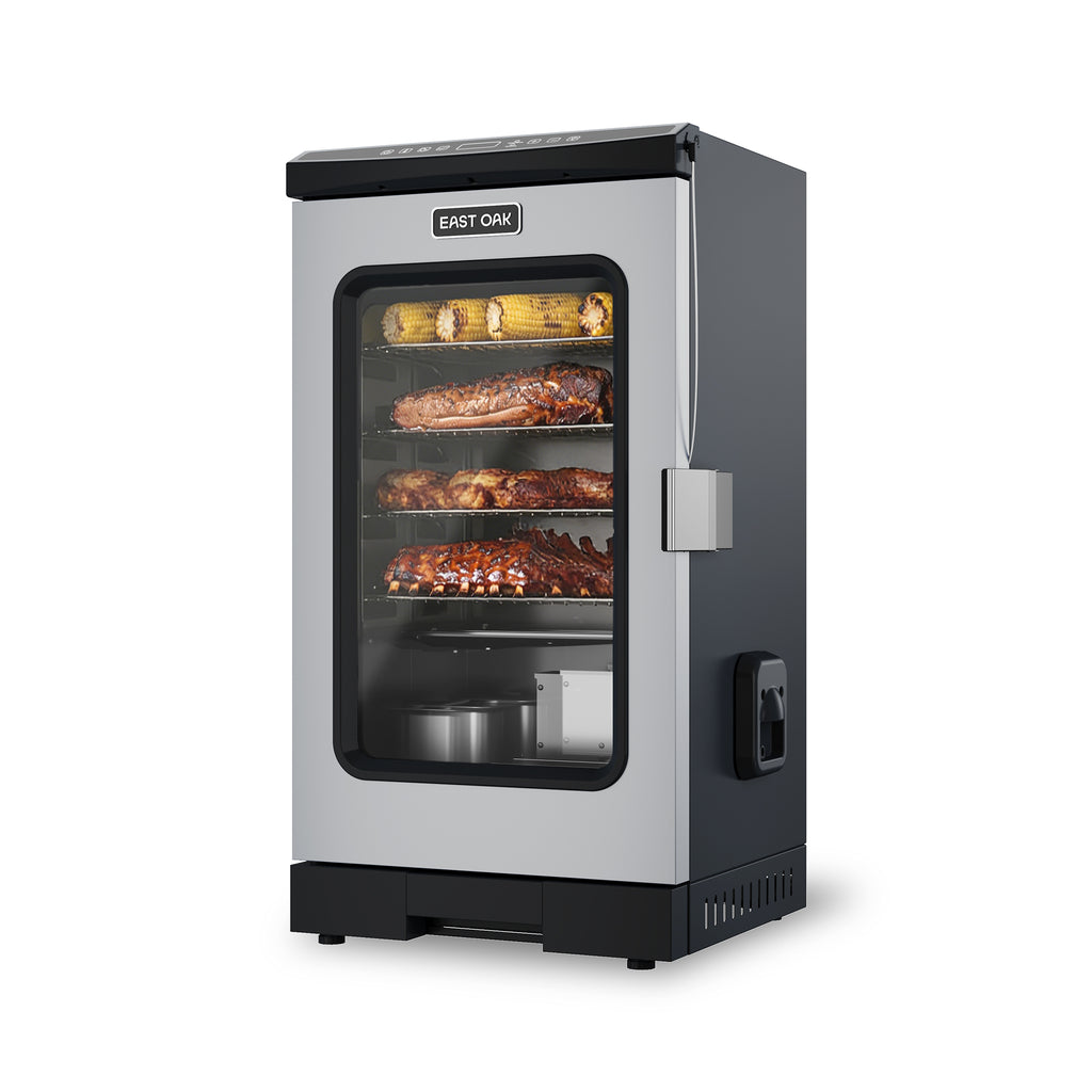 30-Inch Electric Smoker with Glass Door（Grey）