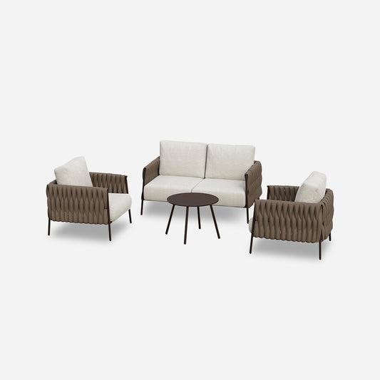 Life Chatter 4 Seats Outdoor Loveseat Set