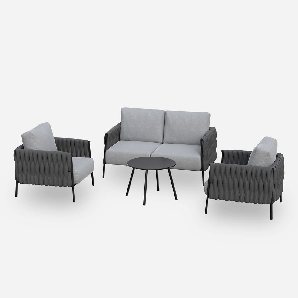 Life Chatter 4 Seats Outdoor Loveseat Set