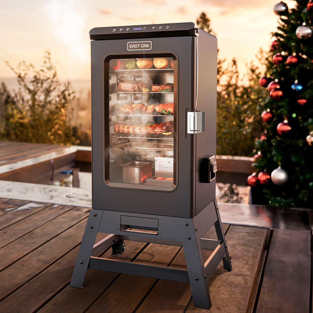 RIDGEWOOD 30-In Electric Smoker with Window & Stand