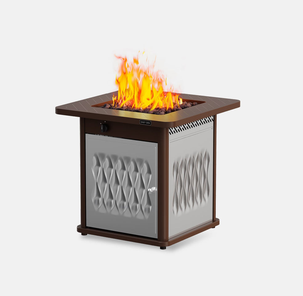 BRAZI 28-Inch Steel Fire Pit Table (50,000 BTU)