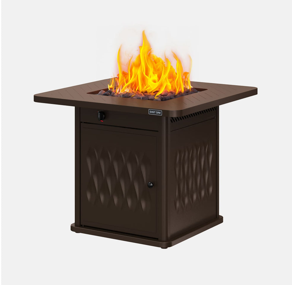 BRAZI 28 Inch Metal Fire Pit Table (50,000 BTU)
