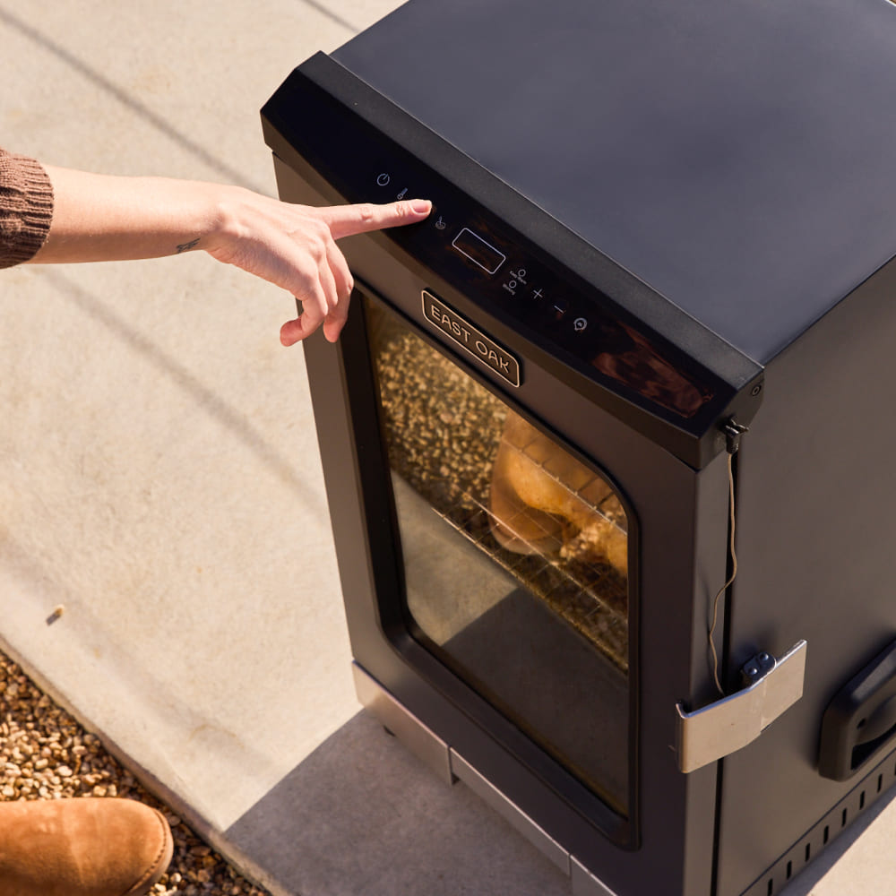 30-Inch Electric Smoker with Glass Door（Grey）