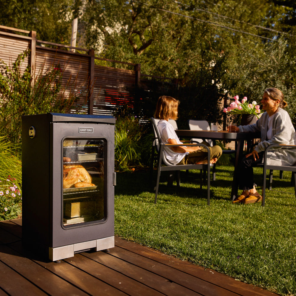 30-Inch Electric Smoker with Glass Door（Grey）