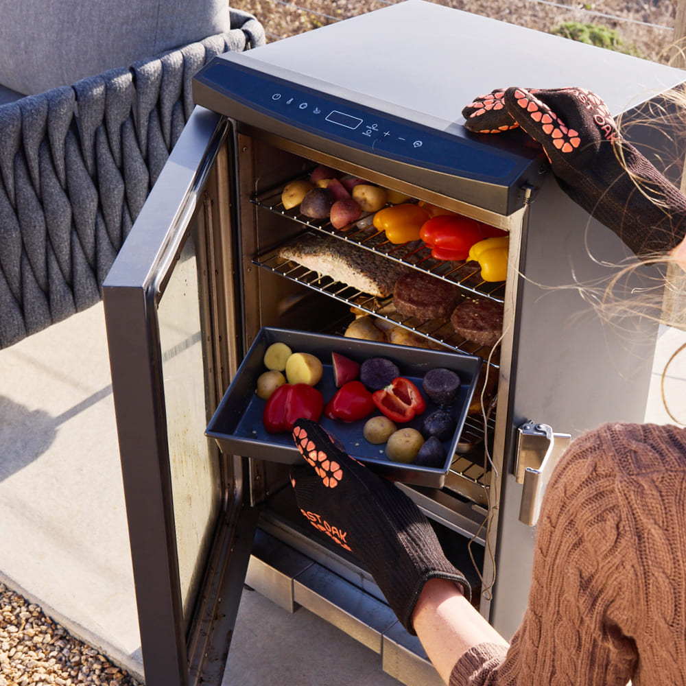 30-Inch Electric Smoker with Glass Door（Grey）